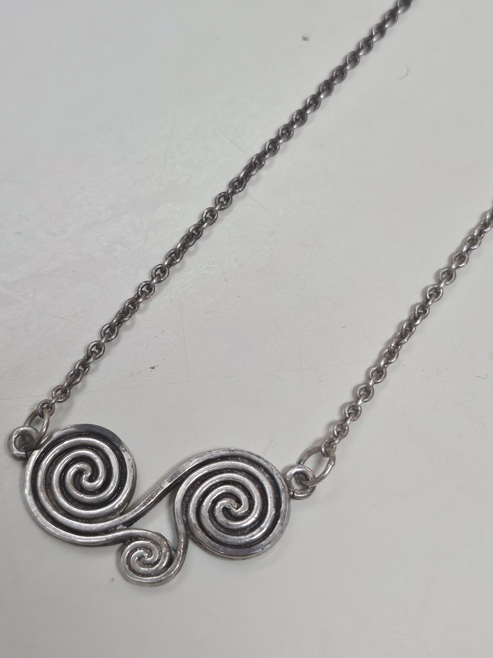 925 Sterling Silver Celtic Spiral Pendant Necklace - Peter Stone Company